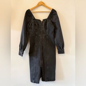 Elegant Black Midi Dress